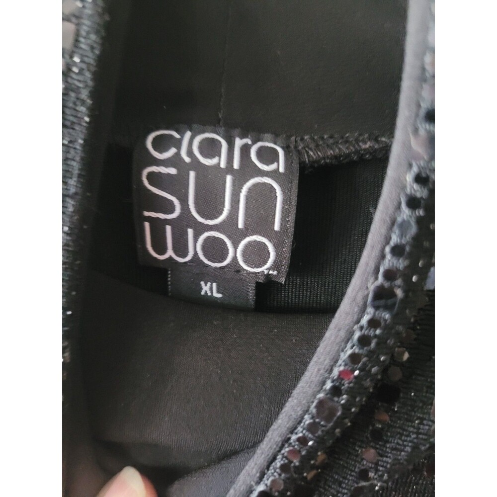 Clara Sun Woo Sequin Cowl Neck, Cold Shoulder Blo… - image 4